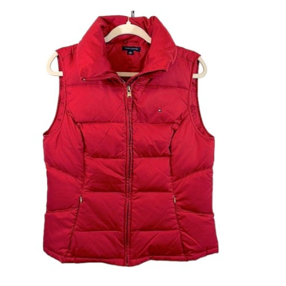 NWOT Tommy Hilfiger Crimson Down Puffer Vest Red Size Large